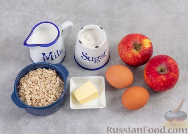 Овсяноблин с яблоками (в духовке)