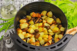 Картошка с грибами в аэрогриле
