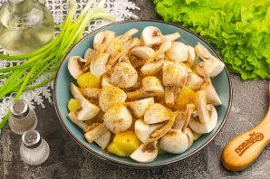 Картошка с грибами в аэрогриле