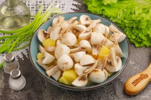 Картошка с грибами в аэрогриле