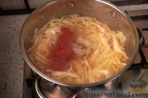 Щи по-польски, из свежей капусты
