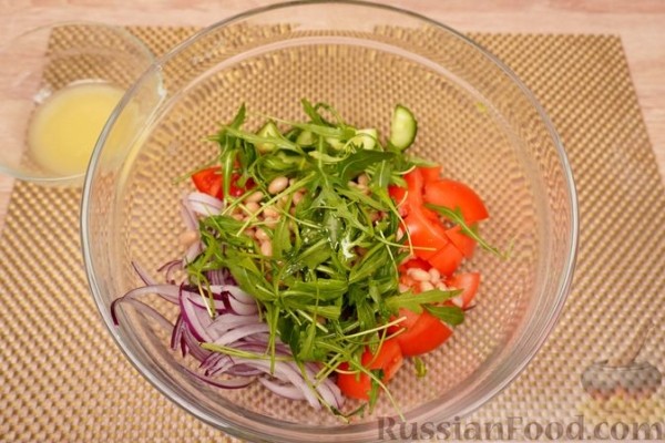 Тонасалата (салат с тунцом, фасолью и свежими овощами)