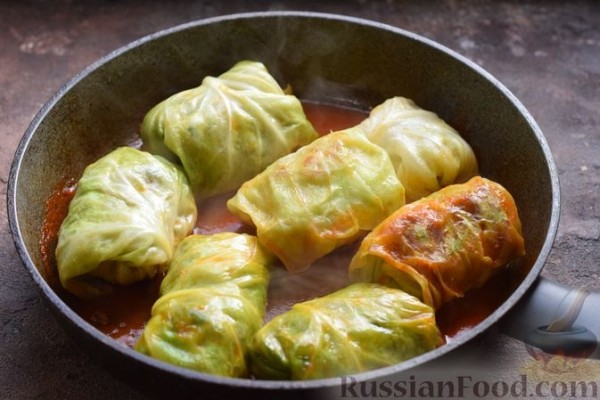 Голубцы с рисом и фасолью