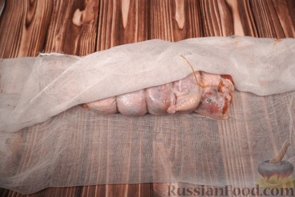 Куриный галантин по-польски