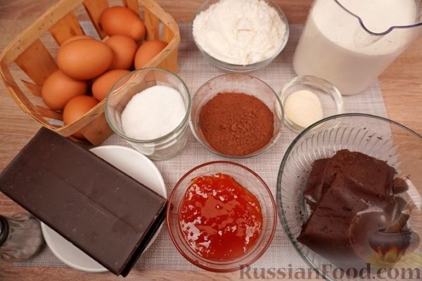Риго Янчи (шоколадные пирожные со сливочным кремом и джемом)
