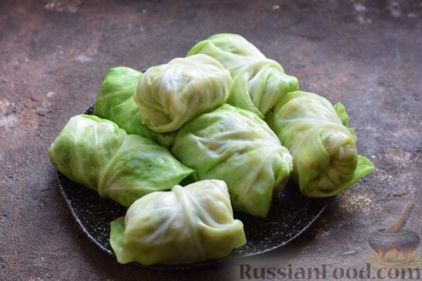 Голубцы с рисом и фасолью