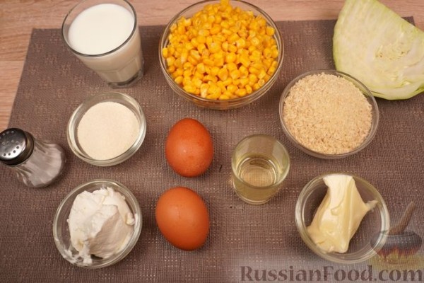 Котлеты из кукурузы с капустой