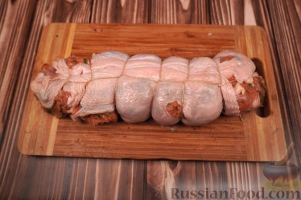 Куриный галантин по-польски