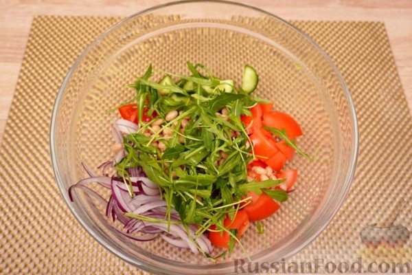 Тонасалата (салат с тунцом, фасолью и свежими овощами)