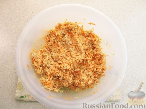 Пирог из овсянки и моркови (без муки и сахара)