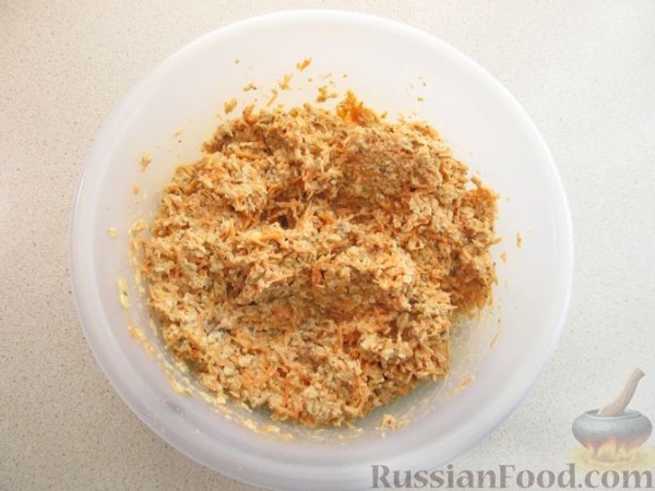 Пирог из овсянки и моркови (без муки и сахара)