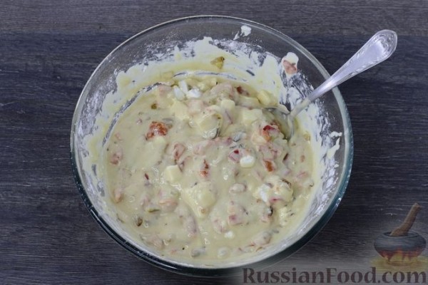 Картофельная запеканка с курицей и сыром