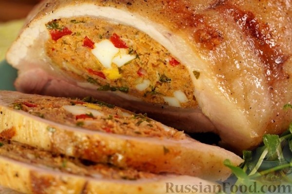Фаршированная свиная грудинка по-венгерски