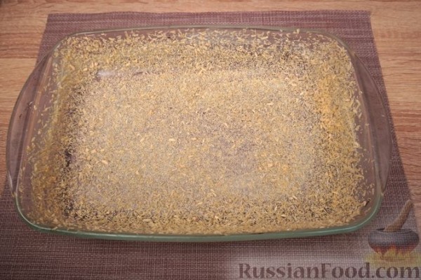 Лазанки, запечённые с капустой, мясом и грибами