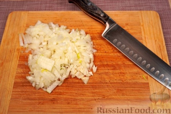 Пирог из теста фило, с чечевицей