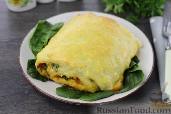 Картофельный рулет с беконом