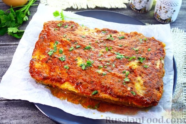Запеканка из куриного фарша с сыром
