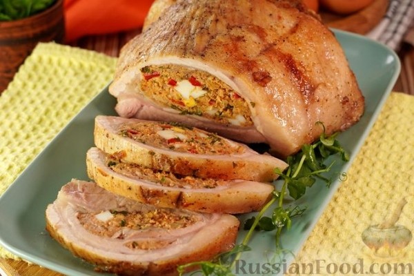 Фаршированная свиная грудинка по-венгерски