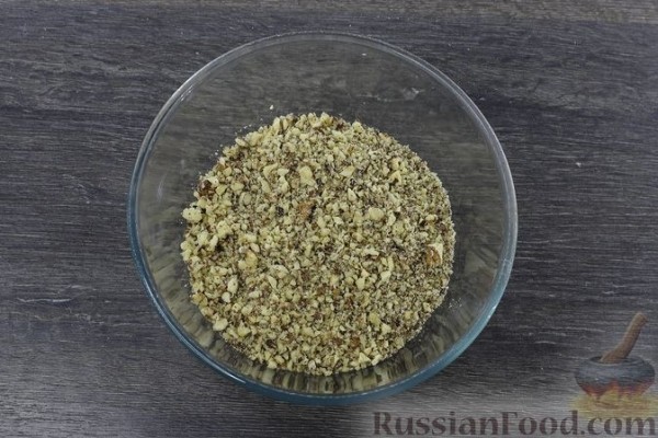 Чизкейк из теста фило, с творогом, сливочным сыром, вишней и орехами