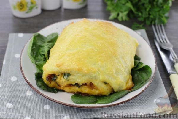 Картофельный рулет с беконом