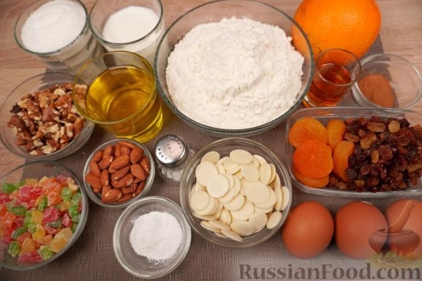Фануропита (пирог с орехами, сухофруктами и цукатами)