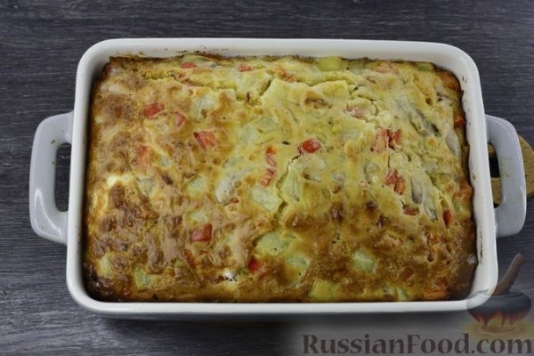 Картофельная запеканка с курицей и сыром