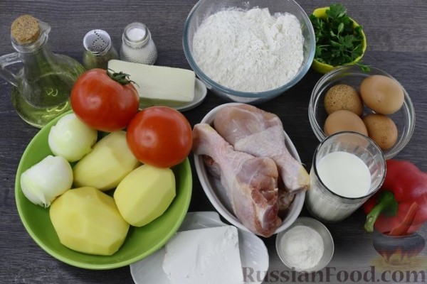 Картофельная запеканка с курицей и сыром