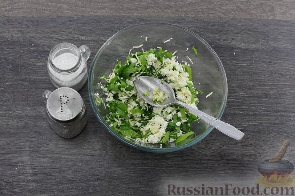 Кармашки из куриного филе с творогом, сыром и шпинатом (на сковороде)