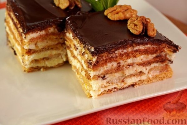 Медовик с грецкими орехами, по-венгерски