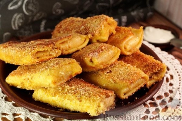 Блинчики с курицей по-польски