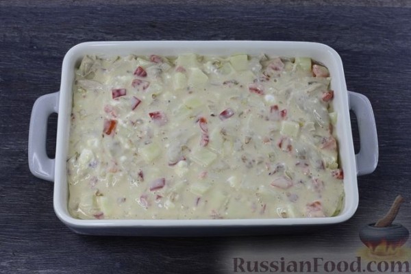 Картофельная запеканка с курицей и сыром