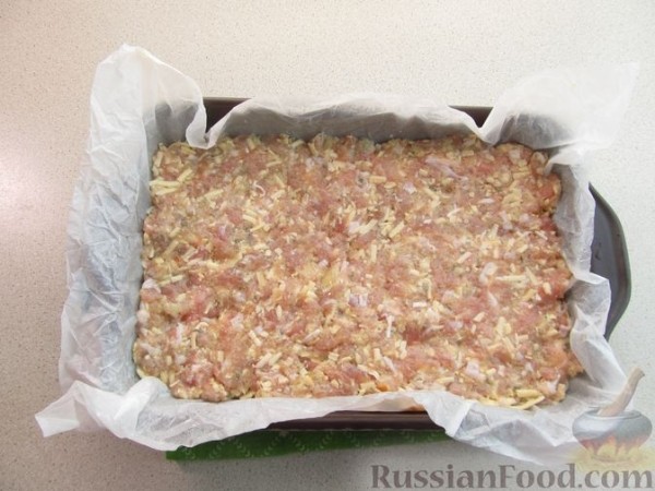 Запеканка из куриного фарша с сыром