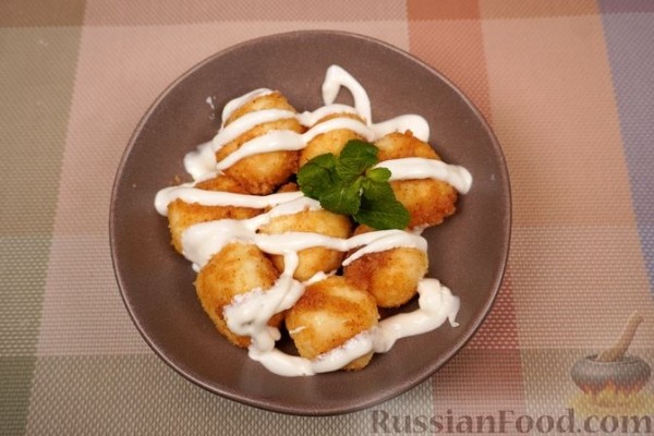 Творожные галушки в панировке