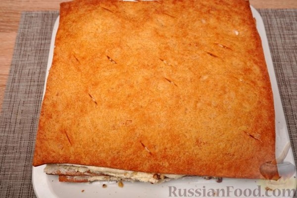 Медовик с грецкими орехами, по-венгерски