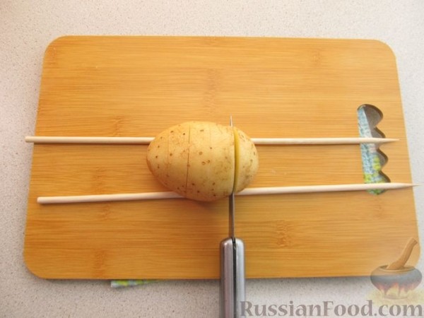 Картофель, запечённый с салом