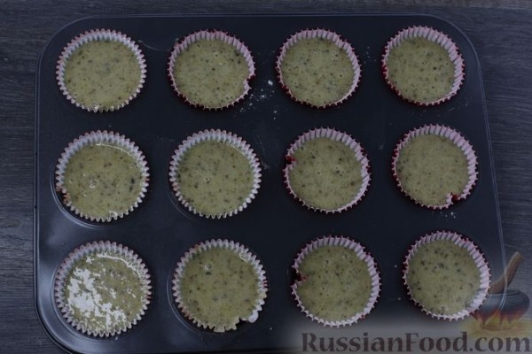 Маффины на растительном масле, с грецкими орехами