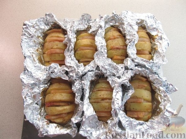 Картофель, запечённый с салом