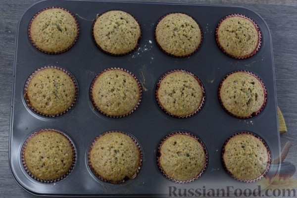 Маффины на растительном масле, с грецкими орехами
