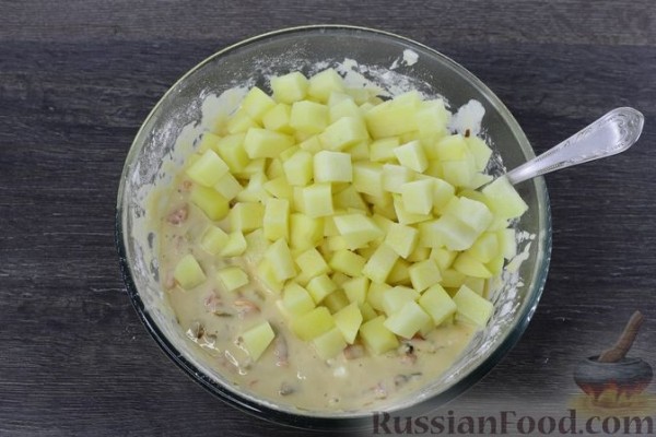 Картофельная запеканка с курицей и сыром