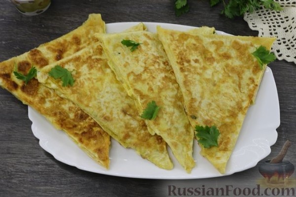 Конвертики из лаваша с сырной начинкой