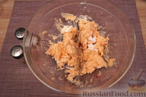 Хлебички (бутерброды с творожной намазкой, ветчиной и сыром)