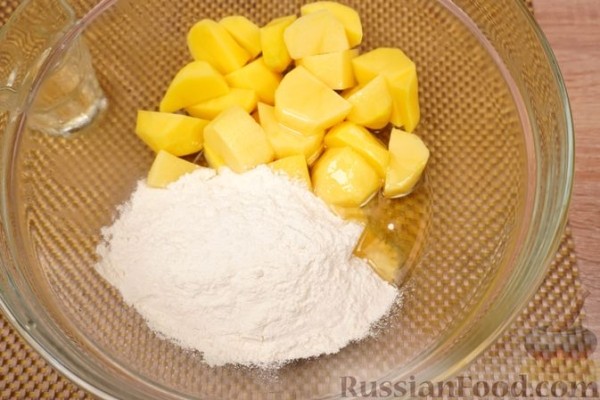 Тонкие картофельные блины с зеленью
