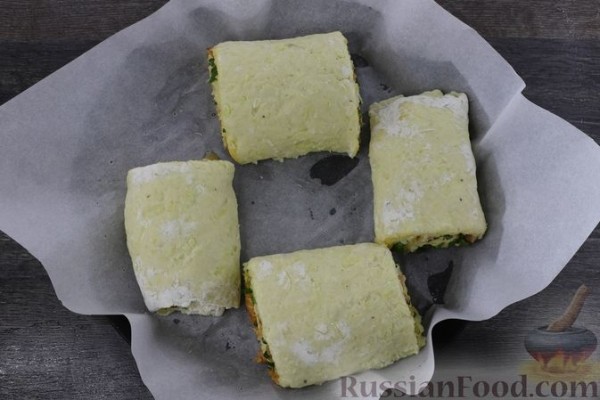 Картофельный рулет с беконом