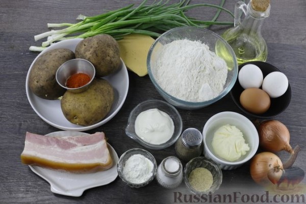 Картофельный рулет с беконом