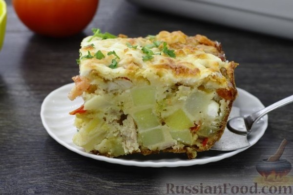 Картофельная запеканка с курицей и сыром