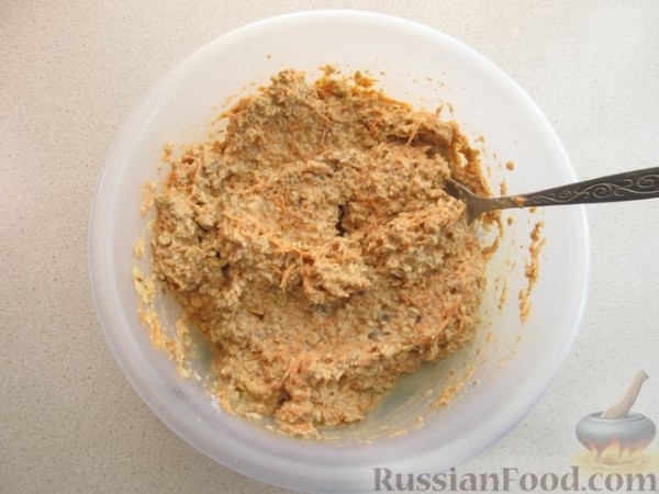 Пирог из овсянки и моркови (без муки и сахара)