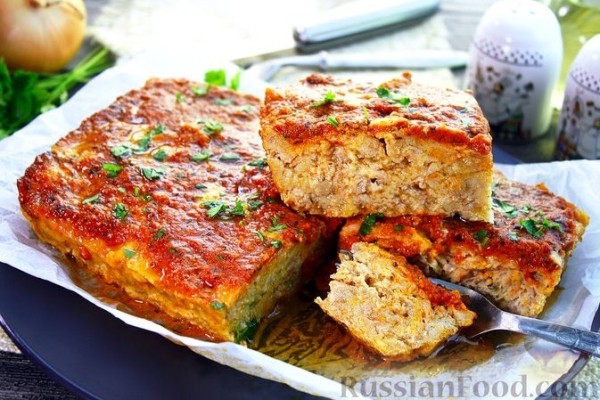 Запеканка из куриного фарша с сыром