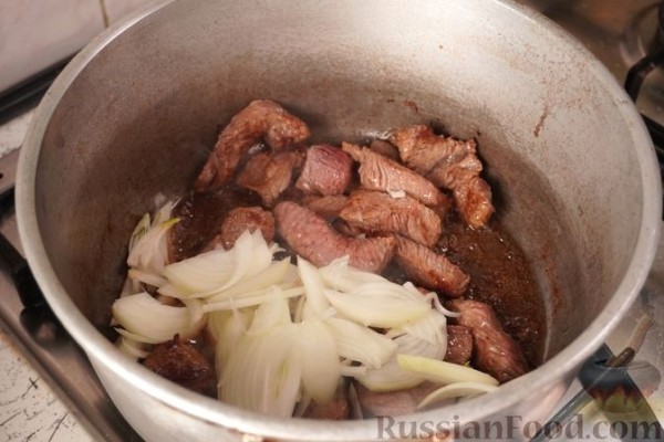 Лазанки, запечённые с капустой, мясом и грибами