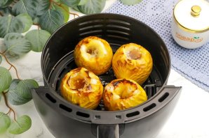 Яблоки с медом в аэрогриле