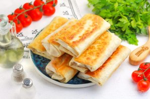 Лаваш с колбасой и сыром